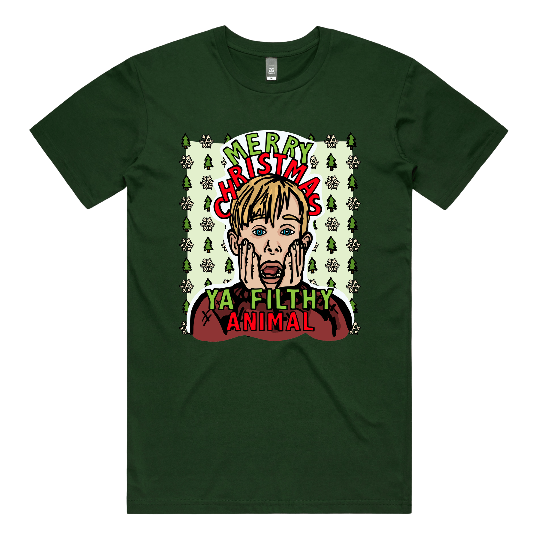 S / Green / Large Front Design Home Alone Christmas ๐ ๐
- Men's T Shirt