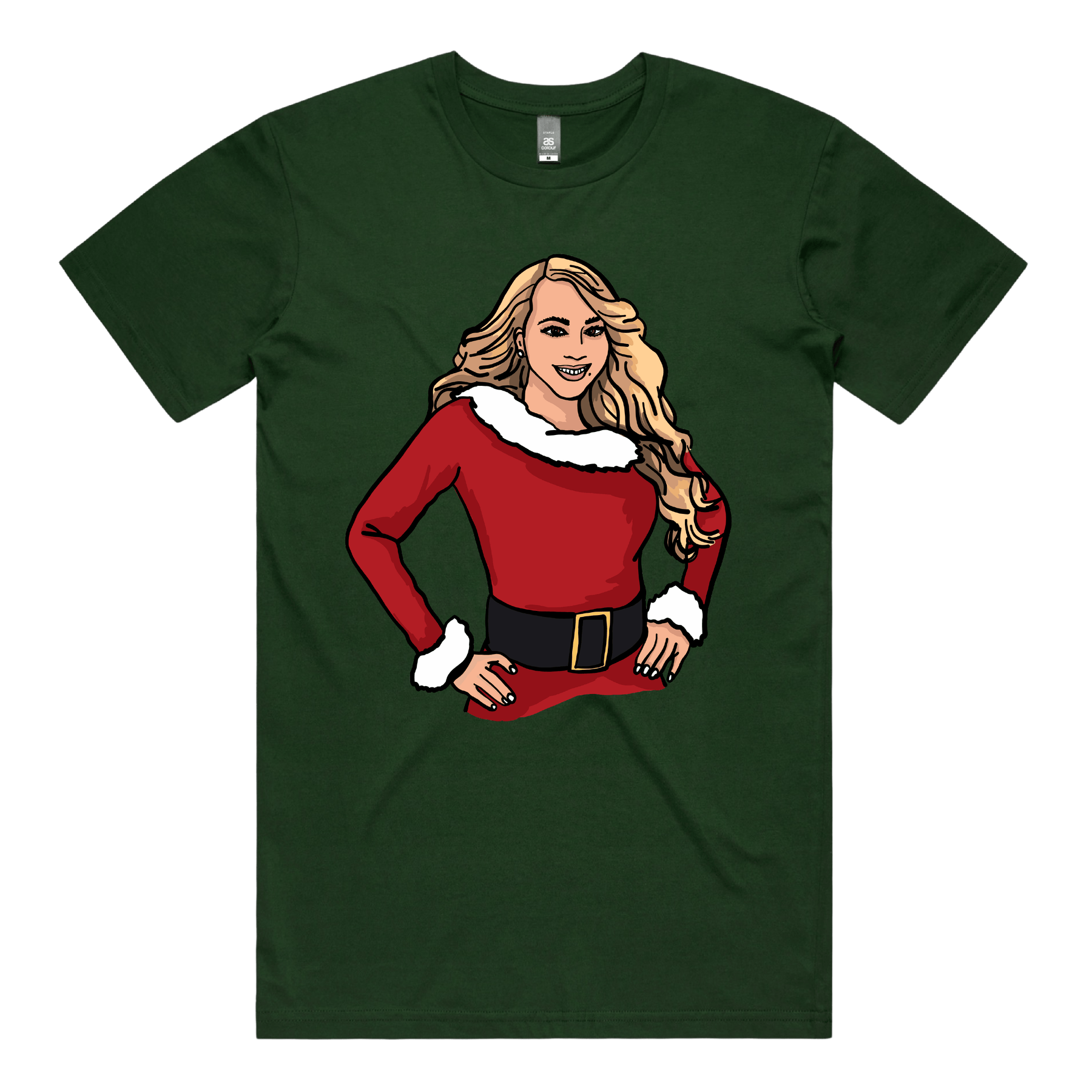 S / Green / Large Front Design Mariah Christmas ๐ - Men's T Shirt