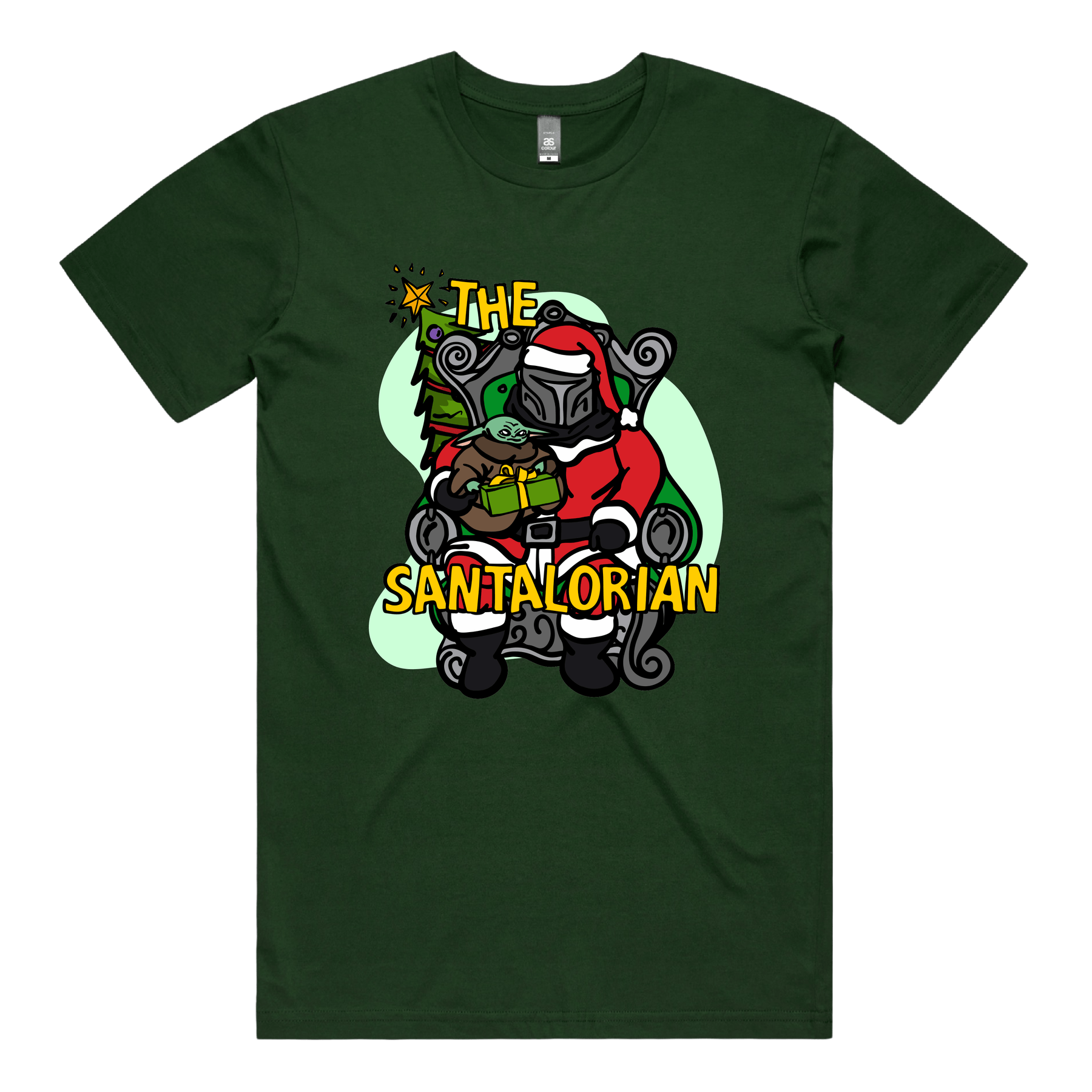 S / Green / Large Front Design The Santalorian ๐ฝ๐
 - Men's T Shirt