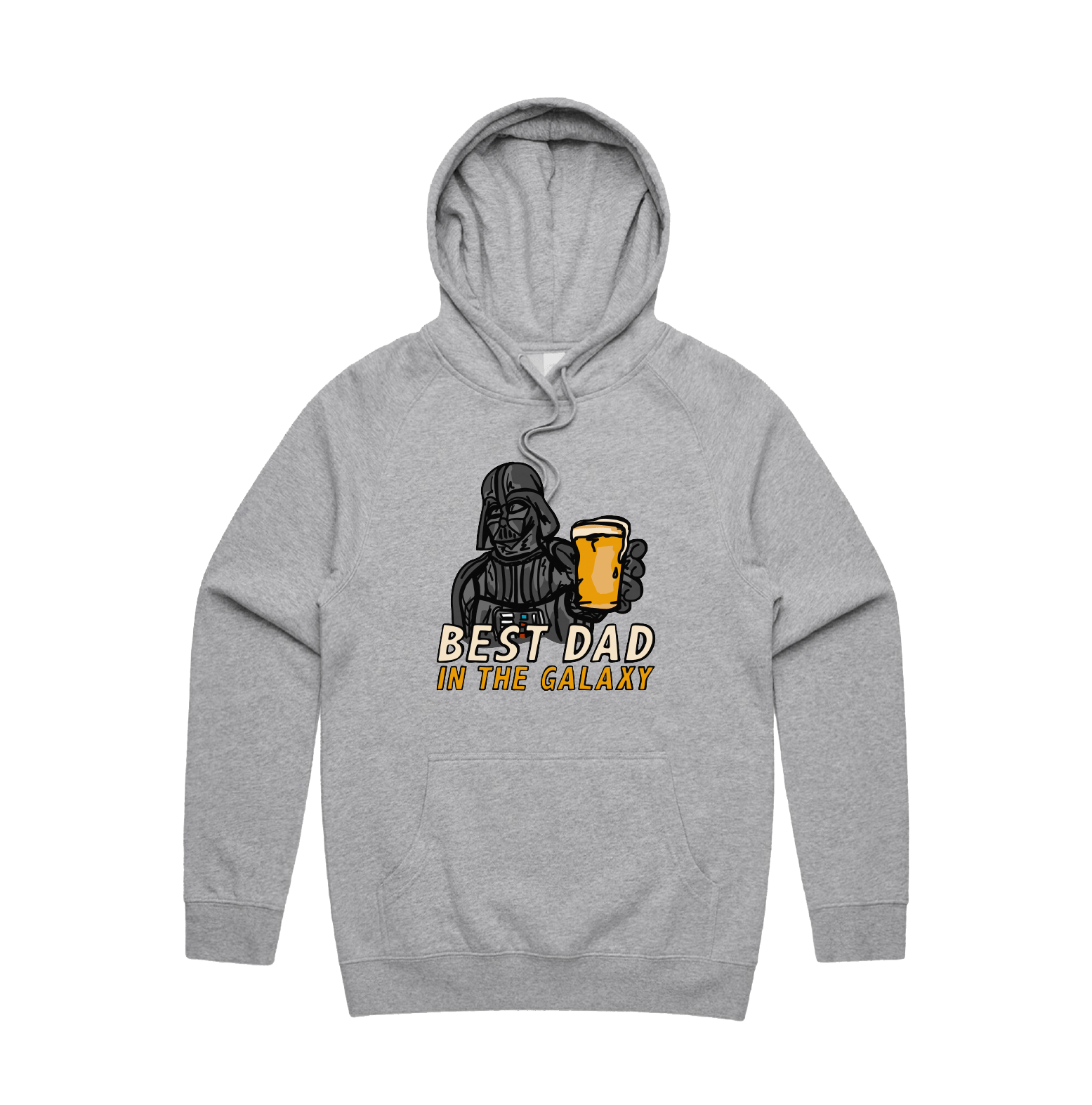 S / Grey / Large Front Design Best Dad in the Galaxy 🌌 - Unisex Hoodie