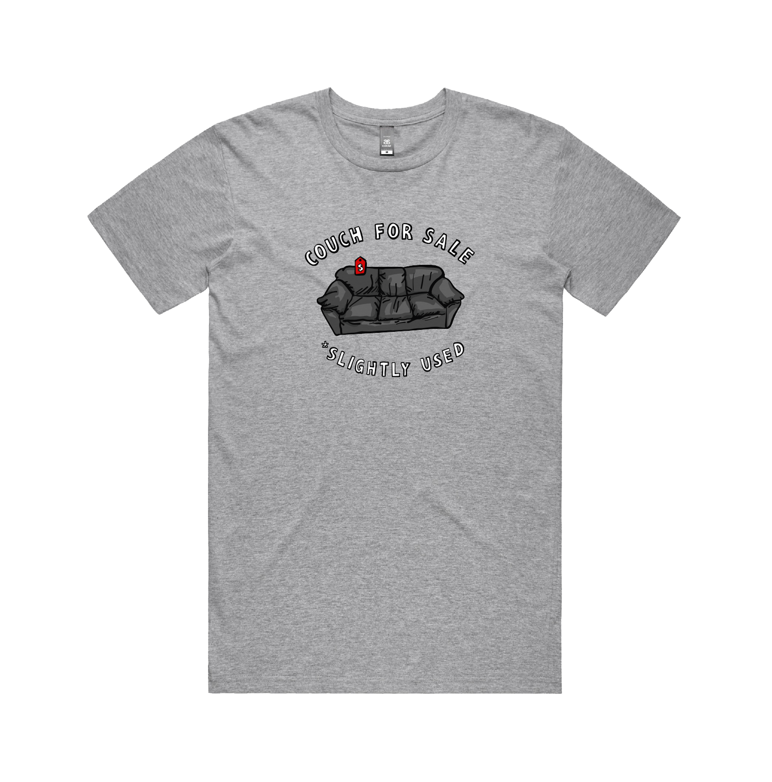 S / Grey / Large Front Design Casting Couch ๐น - Men's T Shirt
