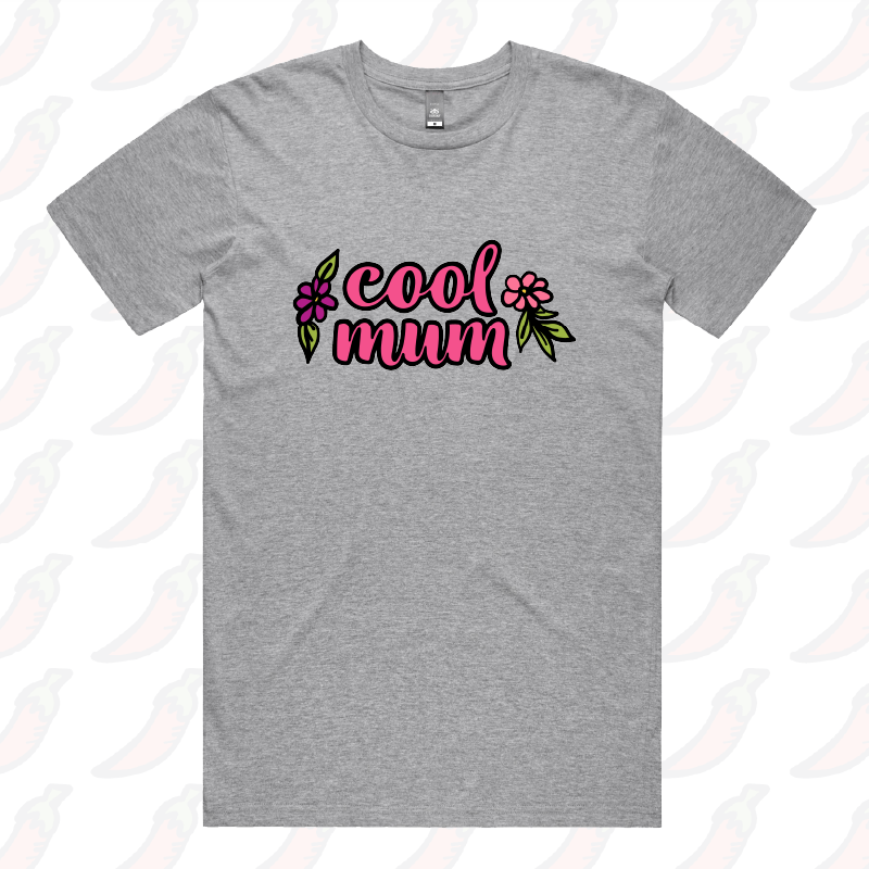 S / Grey / Large Front Design Cool Mum ๐ทโ Men's T Shirt