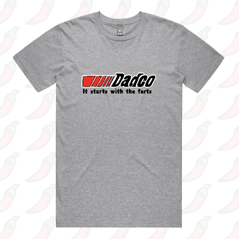 S / Grey / Large Front Design Dadco ๐ง๐จ โ Men's T Shirt