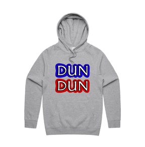 S / Grey / Large Front Design Dun Dun 🚔 - Unisex Hoodie