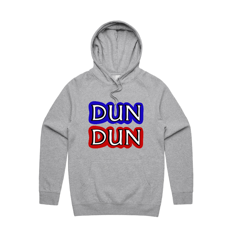 S / Grey / Large Front Design Dun Dun ๐ - Unisex Hoodie