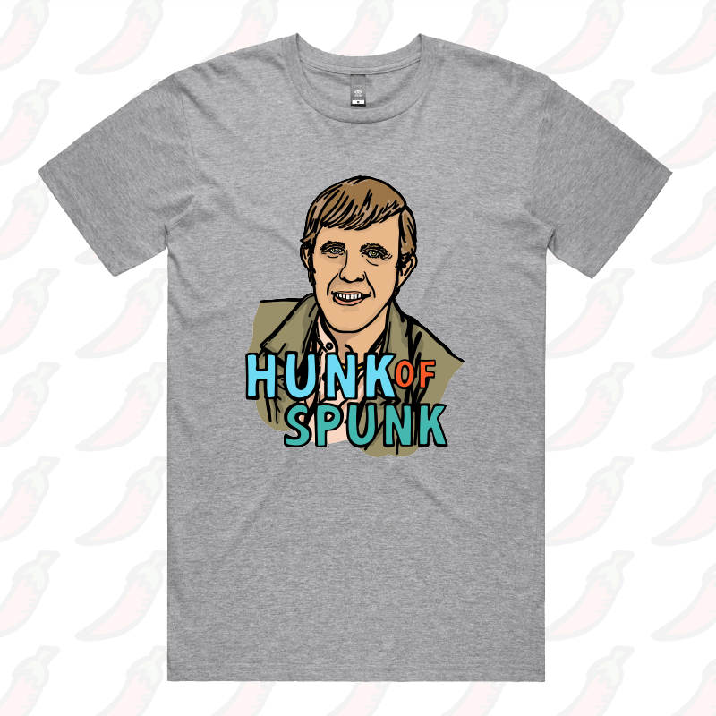 S / Grey / Large Front Design Hunk Of Spunk ๐ฑ- Men's T Shirt
