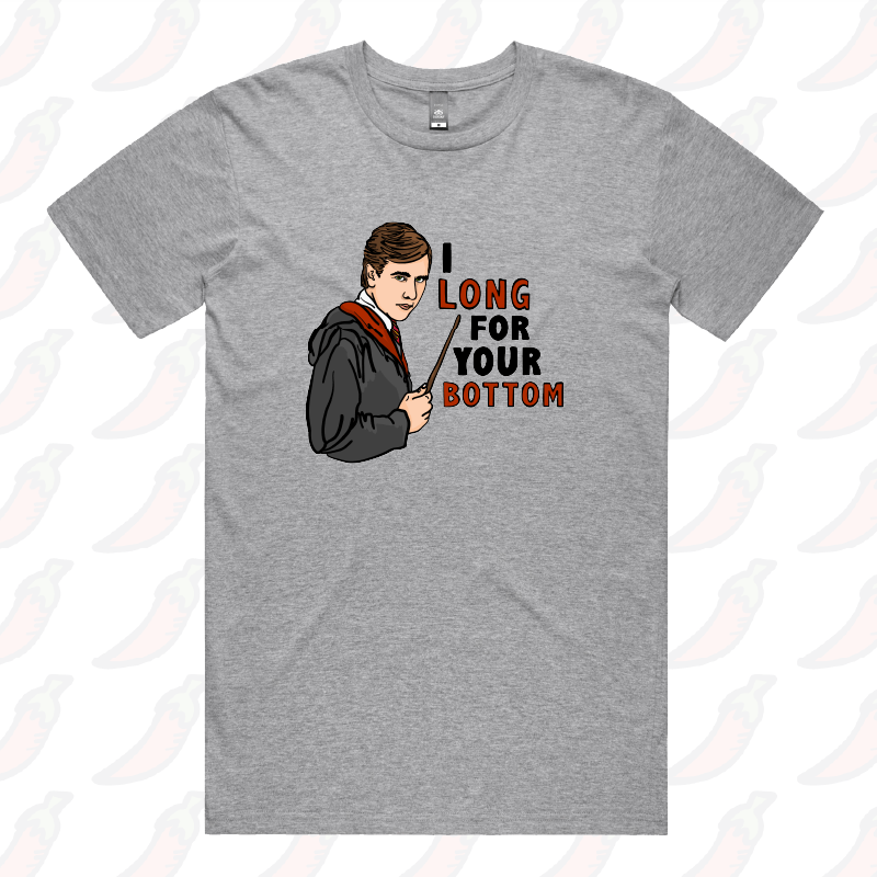 S / Grey / Large Front Design I Long for your Bottom ๐โก - Men's T Shirt