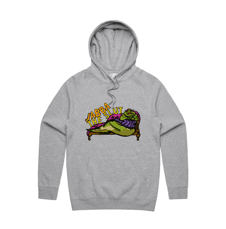 S / Grey / Large Front Design Jabba The Slut ⛓️ - Unisex Hoodie