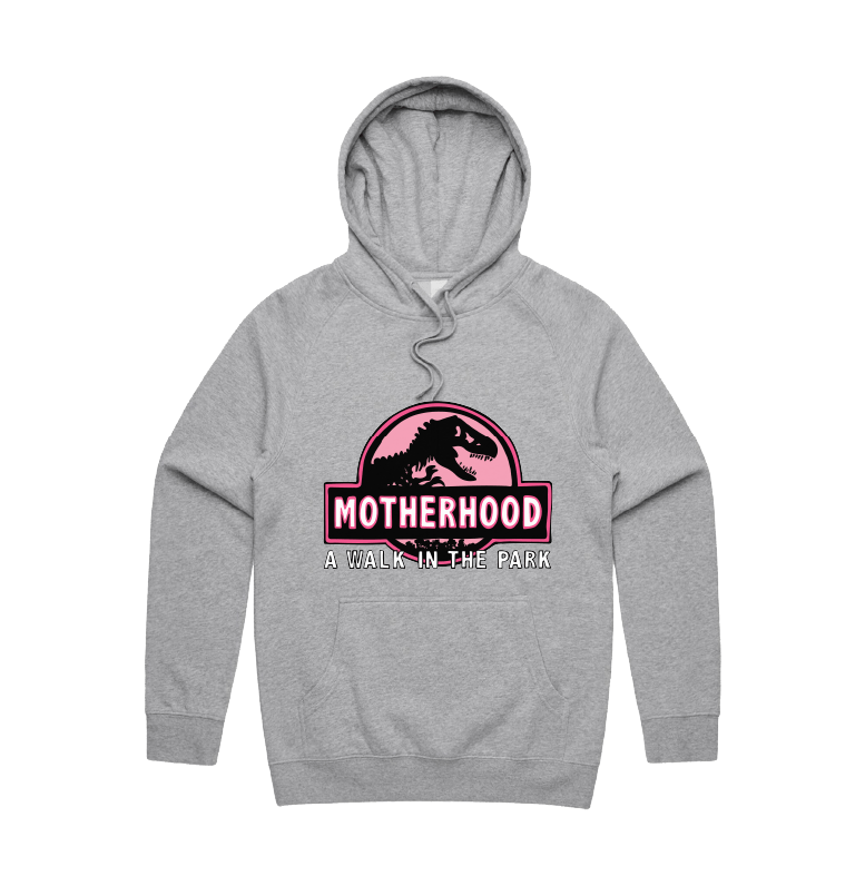S / Grey / Large Front Design Jurassic Mum ๐ฆ - Unisex Hoodie