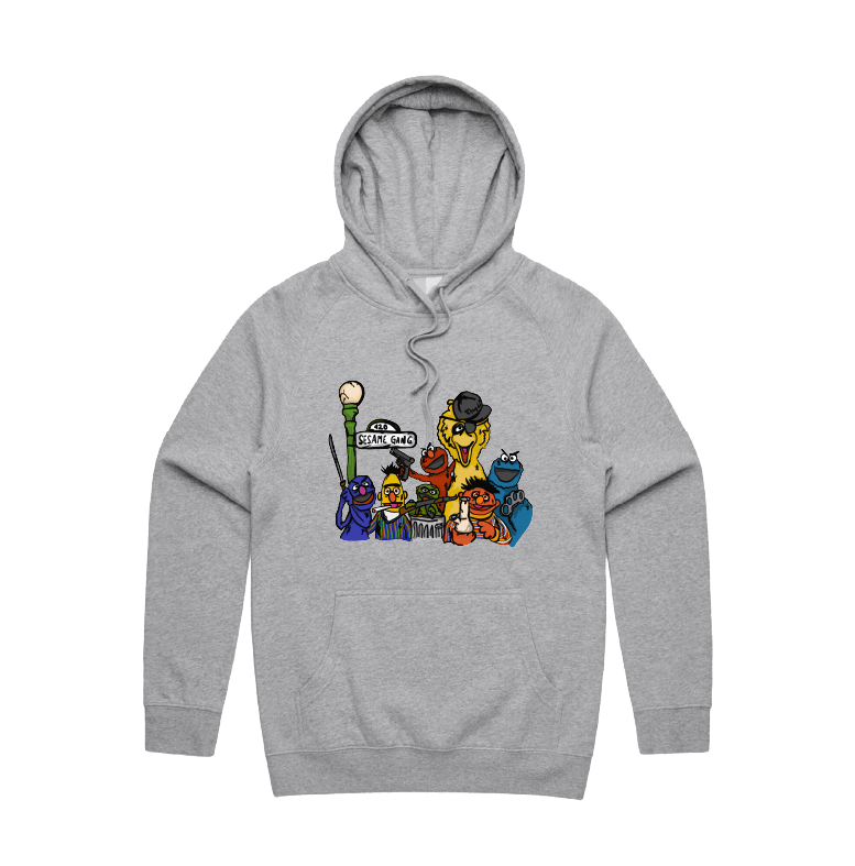 S / Grey / Large Front Design Sesame Gang 🥴 - Unisex Hoodie