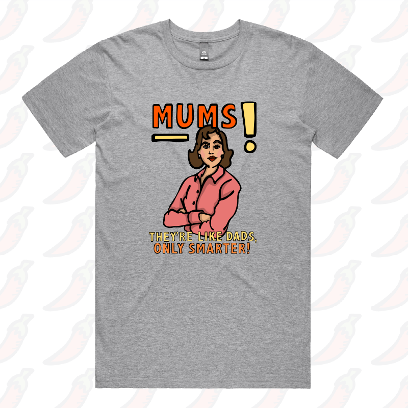 S / Grey / Large Front Design Smart Mum ๐ง โ Men's T Shirt