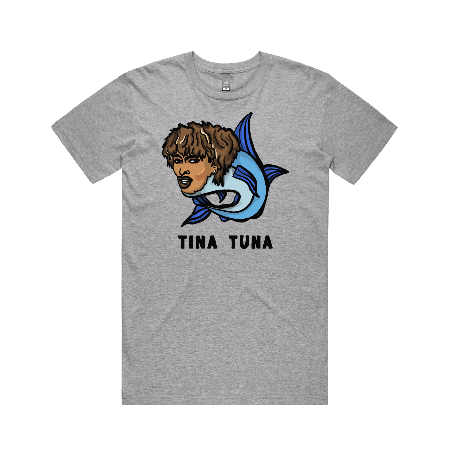 S / Grey / Large Front Design Tina Tuna ๐ - Men's T Shirt