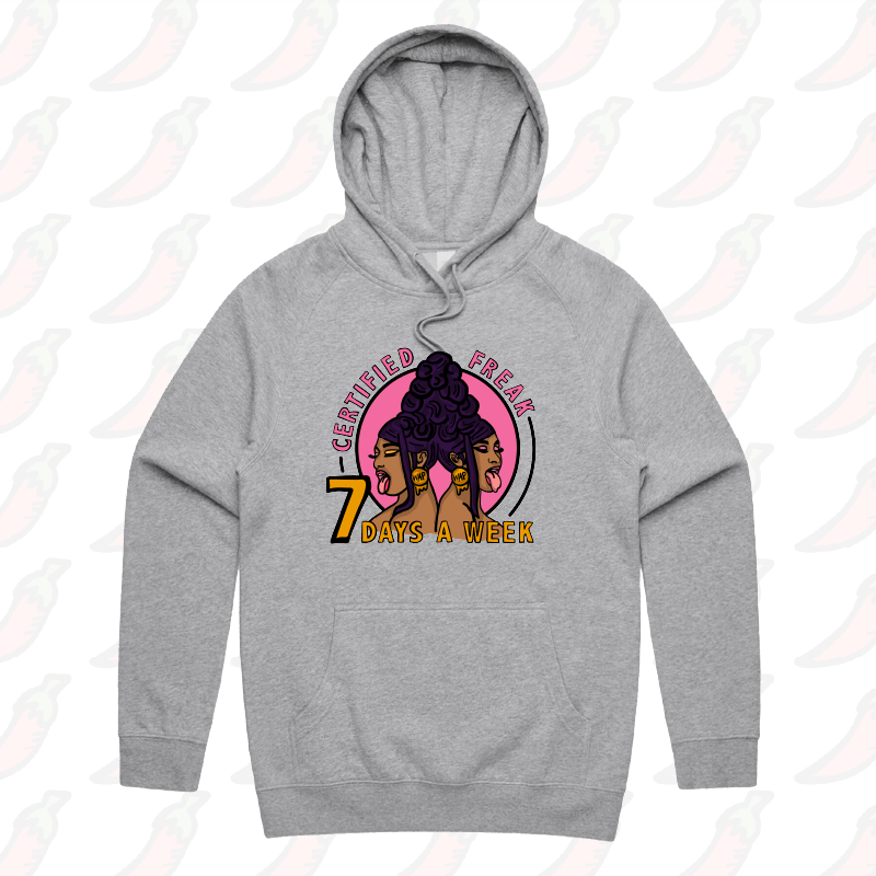 S / Grey / Large Front Design WAP 😻 - Unisex Hoodie