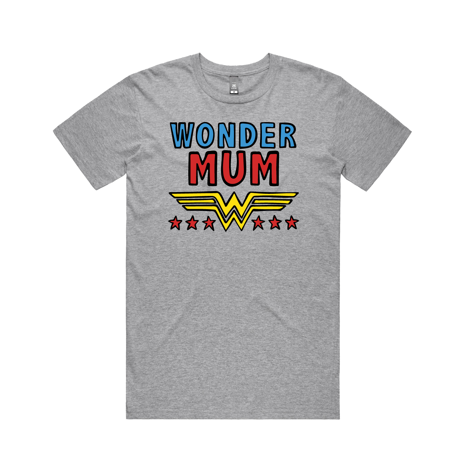 S / Grey / Large Front Design Wondermum 🦸♀️ - Men's (Unisex) T Shirt