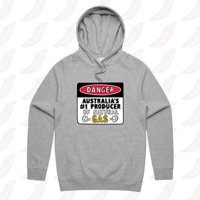 S / Grey / Large Front Print Australian Gas Producer 💨 – Unisex Hoodie
