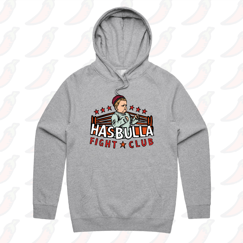 S / Grey / Large Front Print Hasbulla Fight Club 🥊- Unisex Hoodie