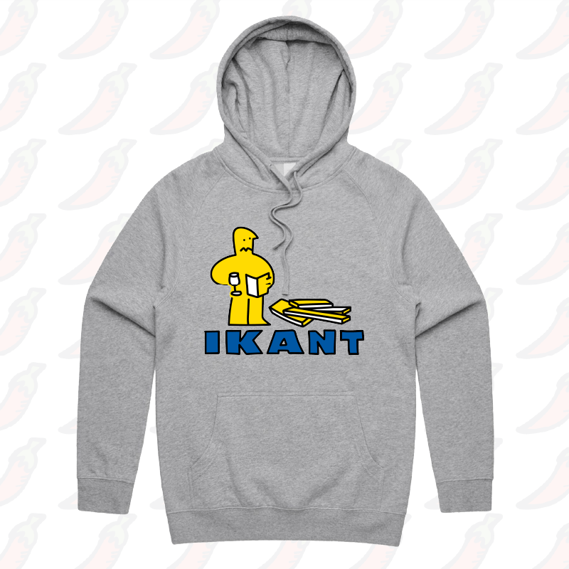 S / Grey / Large Front Print IKant ๐ช โ Unisex Hoodie