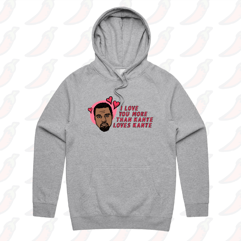 S / Grey / Large Front Print Kanye Love ๐๐ฟ - Unisex Hoodie