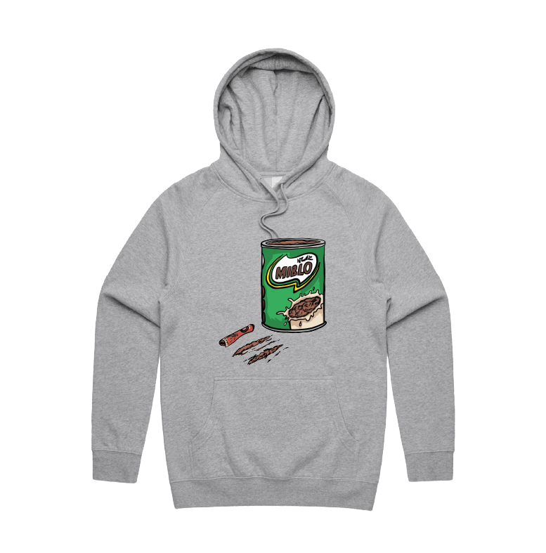 S / Grey / Large Front Print MIBLO 🥛 - Unisex Hoodie