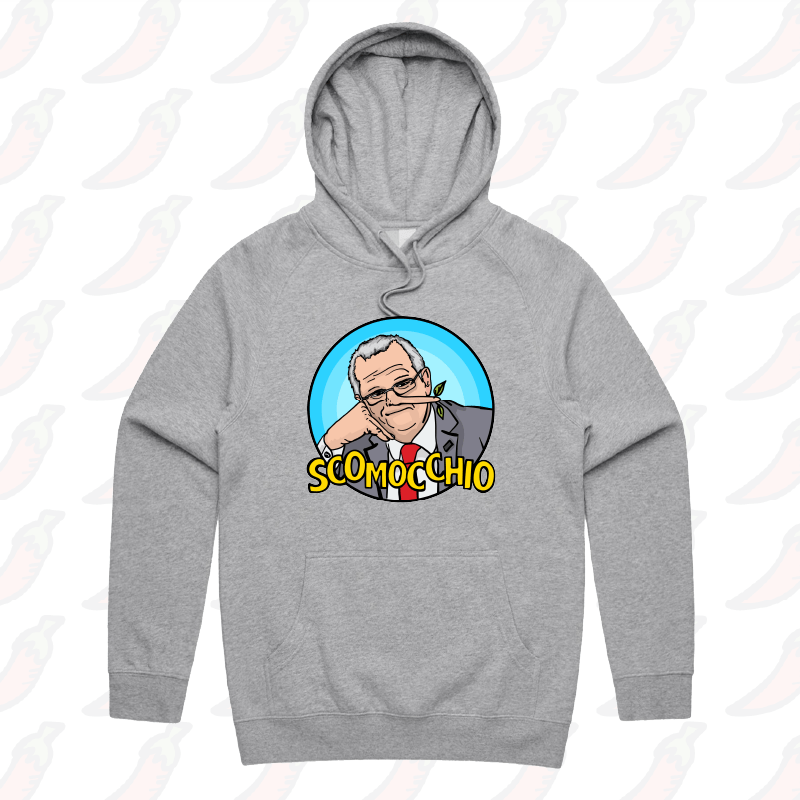 S / Grey / Large Front Print Scomocchio ๐ โ Unisex Hoodie