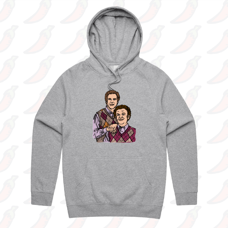 S / Grey / Large Front Print Step Brothers ๐จ๐ฝโ๐คโ๐จ๐ป - Unisex Hoodie