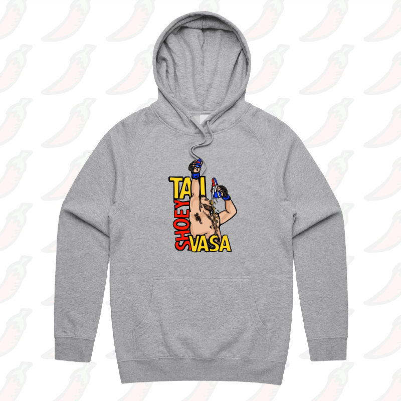 S / Grey / Large Front Print Tai Shoey Vasa ๐๐ฅ โ Unisex Hoodie