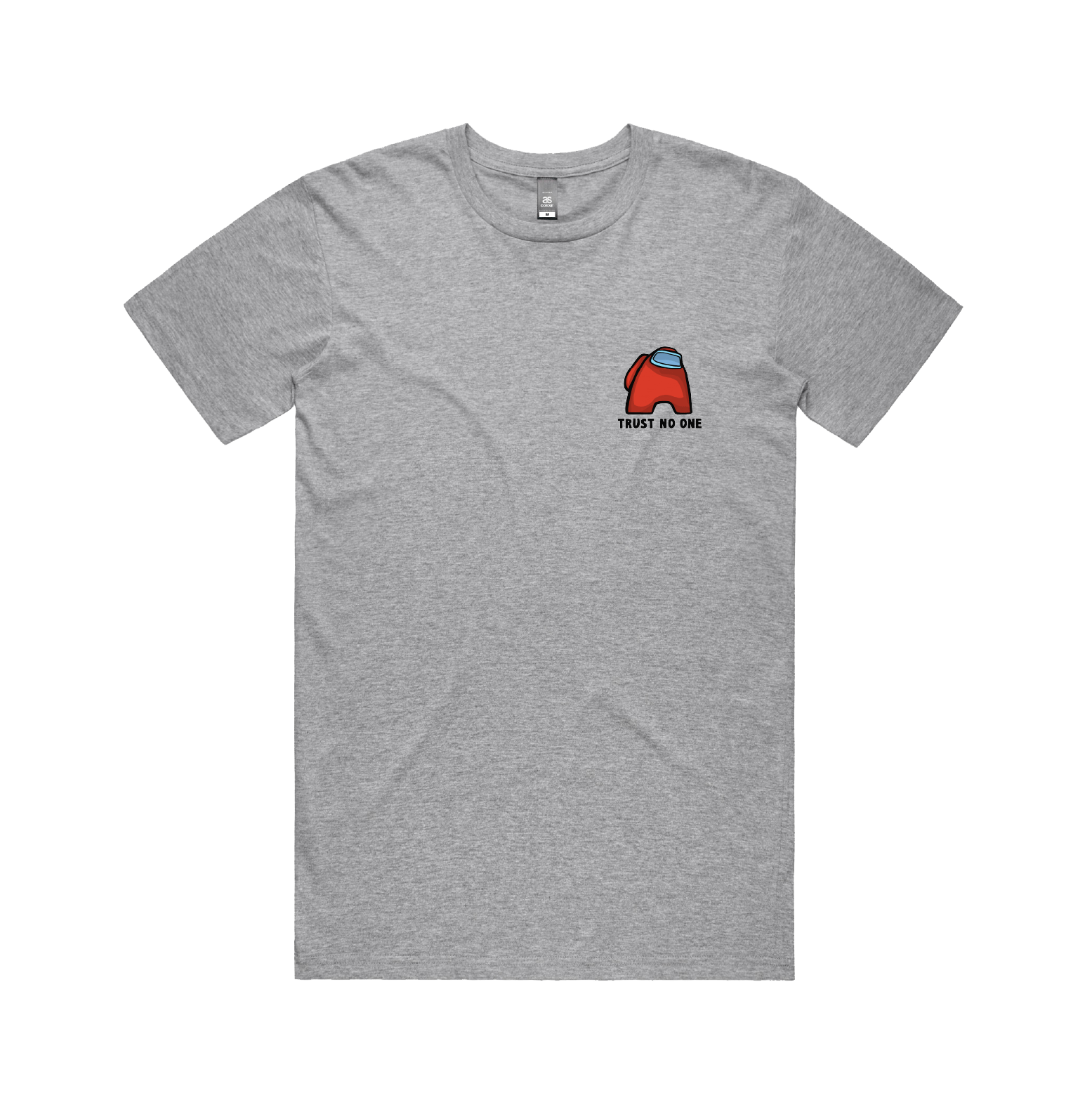 S / Grey / Small Front Design Among Us ๐จโ๐ - Men's T Shirt