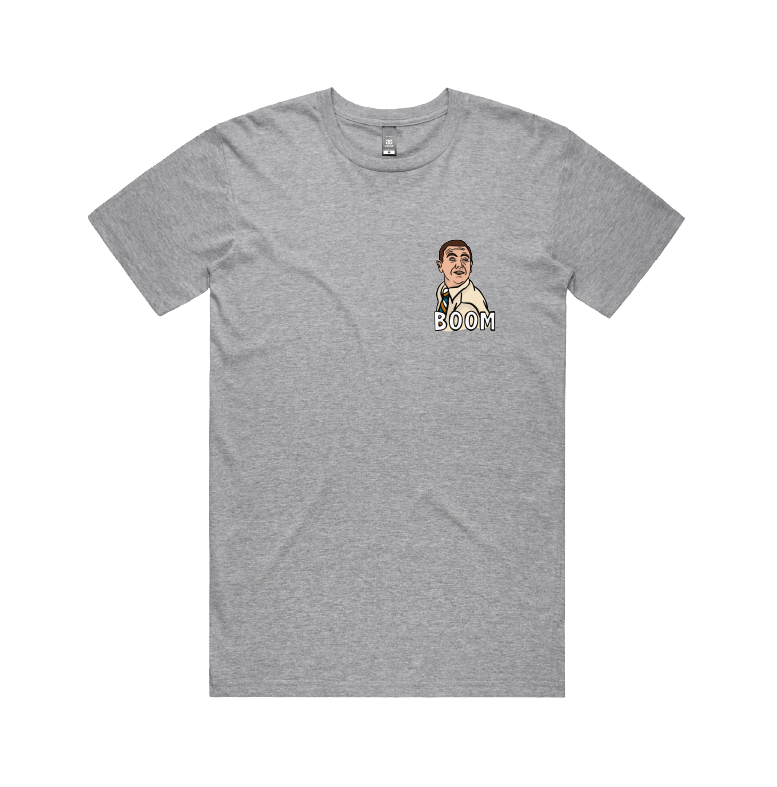 S / Grey / Small Front Design Boom Boyle ๐จ - Men's T Shirt