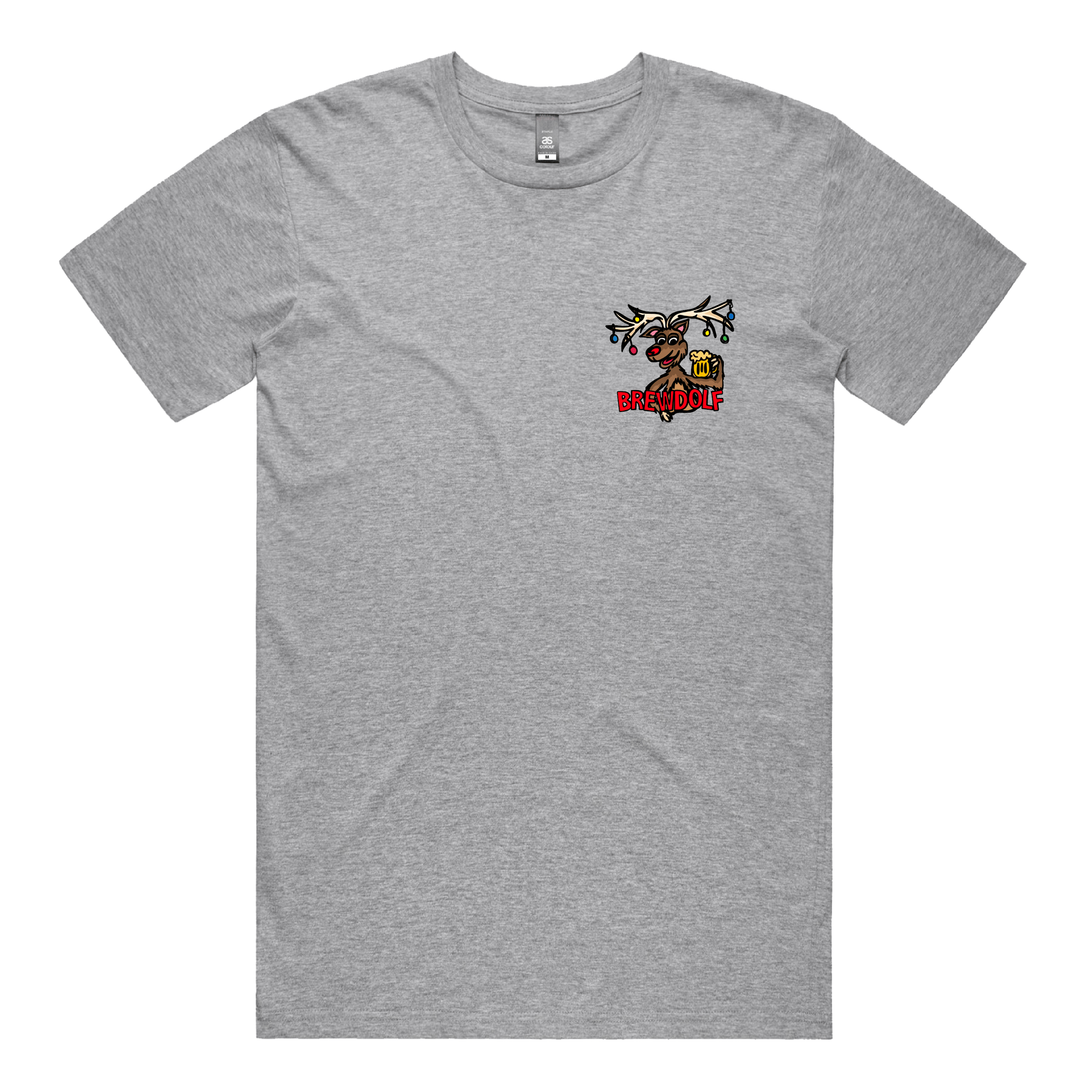 S / Grey / Small Front Design Brewdolf ๐ฆ โ Men's T Shirt
