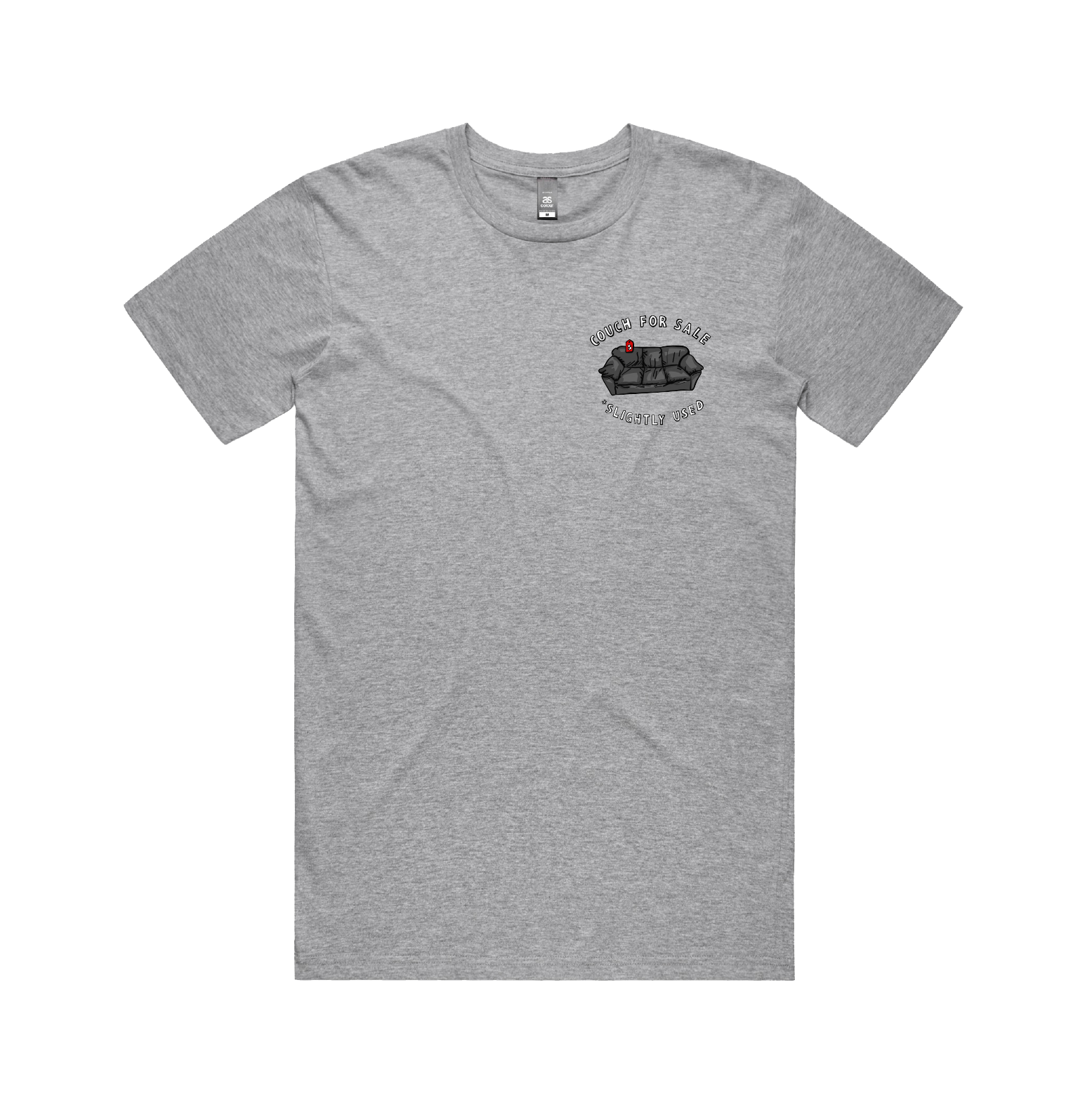 S / Grey / Small Front Design Casting Couch ๐น - Men's T Shirt