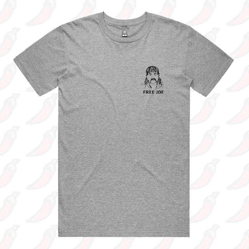 S / Grey / Small Front Design Free Joe ๐ - Men's T Shirt