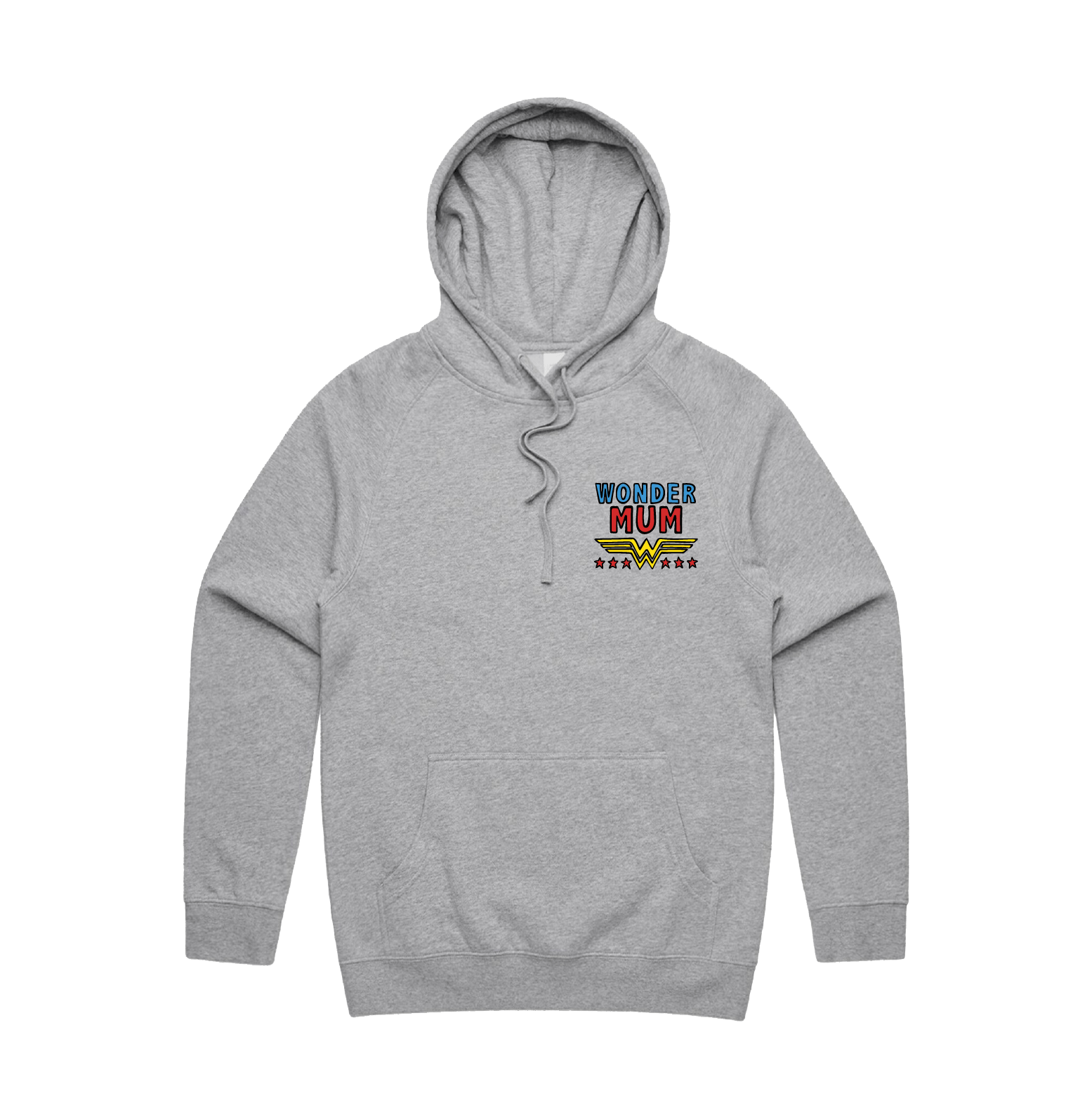 S / Grey / Small Front Design Wondermum 🦸♀️ - Unisex Hoodie