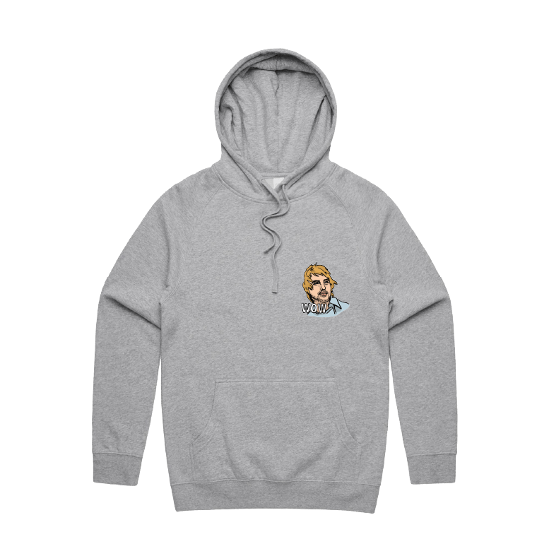 S / Grey / Small Front Design Wow ๐ฒ - Unisex Hoodie