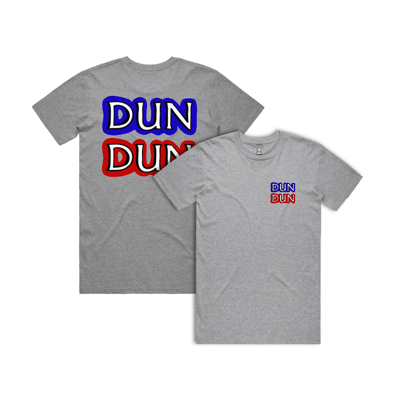 S / Grey / Small Front & Large Back Design Dun Dun ๐ - Men's T Shirt