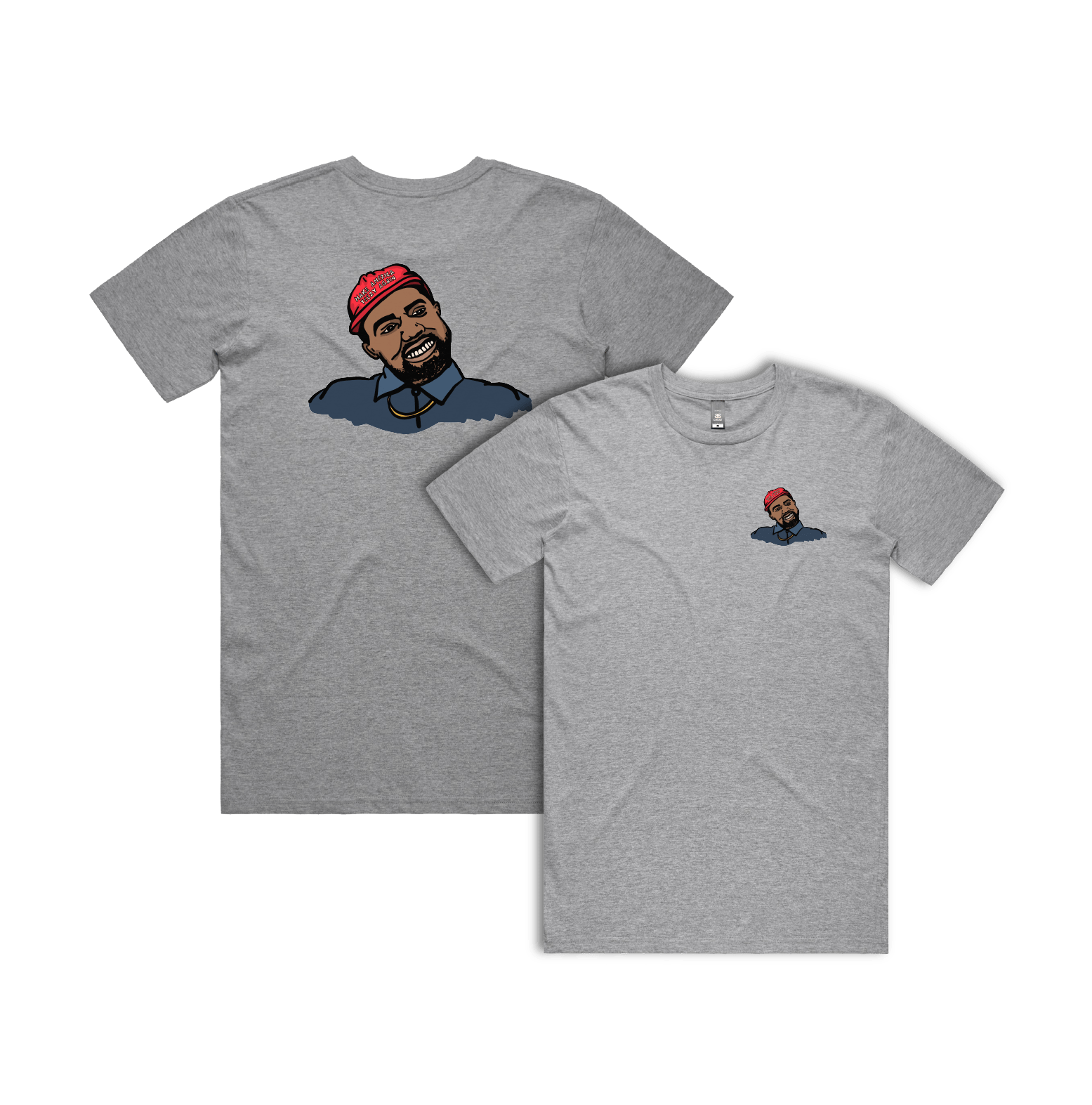 S / Grey / Small Front & Large Back Design Make America Yeezy Again ๐ฆ
- Men's T Shirt