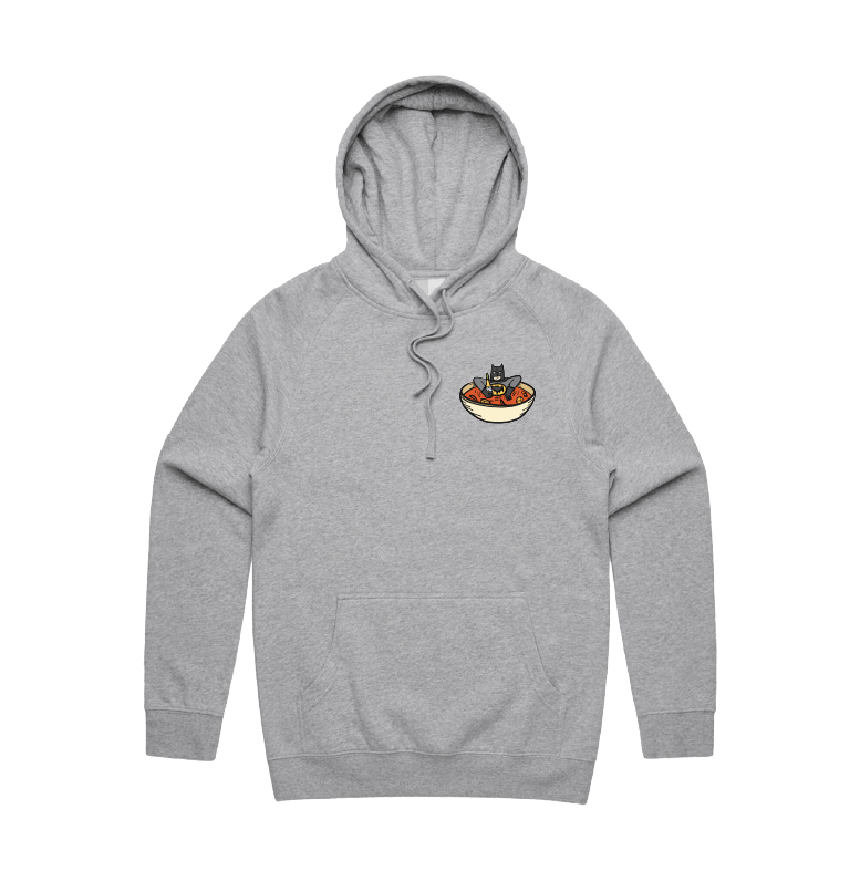 S / Grey / Small Front Print Bat Soup 🦇 - Unisex Hoodie