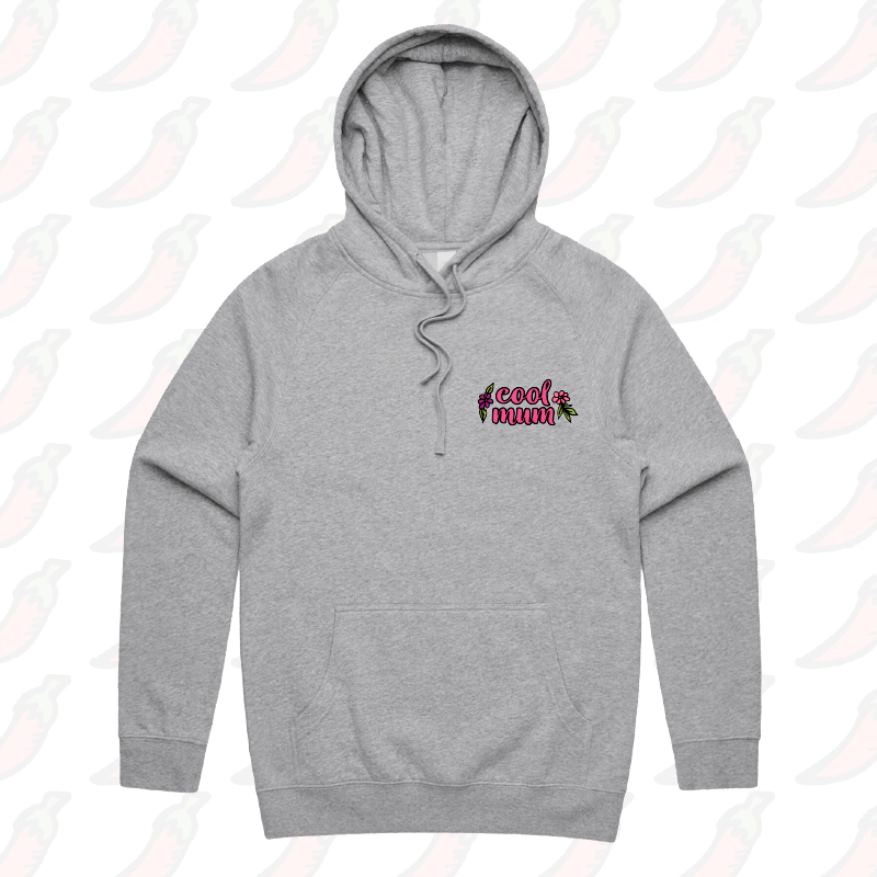 S / Grey / Small Front Print Cool Mum ๐ทโ Unisex Hoodie