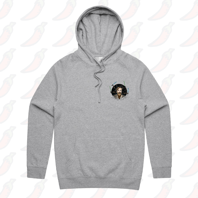 S / Grey / Small Front Print Hello There! ๐ - Unisex Hoodie