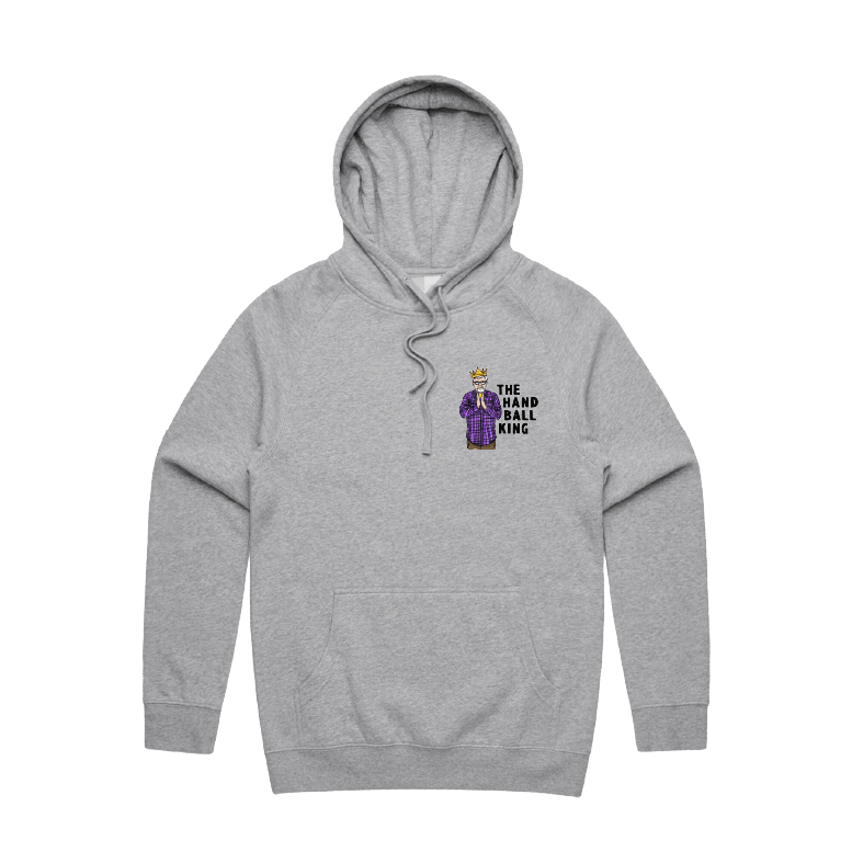 S / Grey / Small Front Print K Rudd Handball King ๐ - Unisex Hoodie