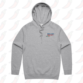 S / Grey / Small Front Print Party Vote ✅ - Unisex Hoodie