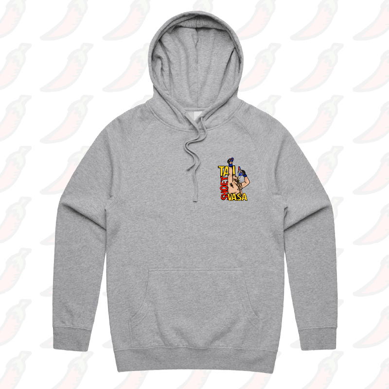 S / Grey / Small Front Print Tai Shoey Vasa ๐๐ฅ โ Unisex Hoodie