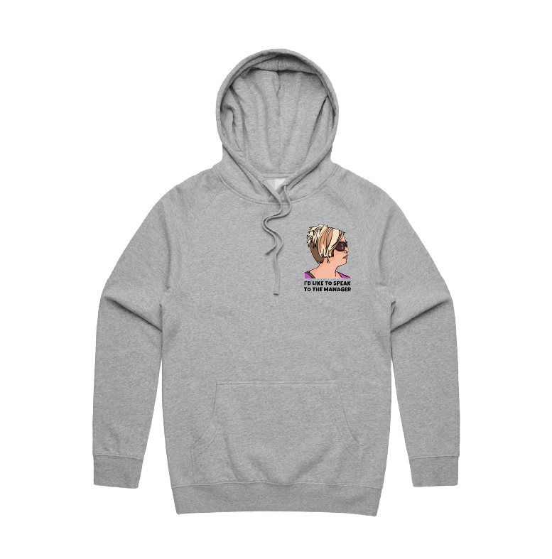 S / Grey / Small Front Print Unleash the Karen 😤 - Unisex Hoodie