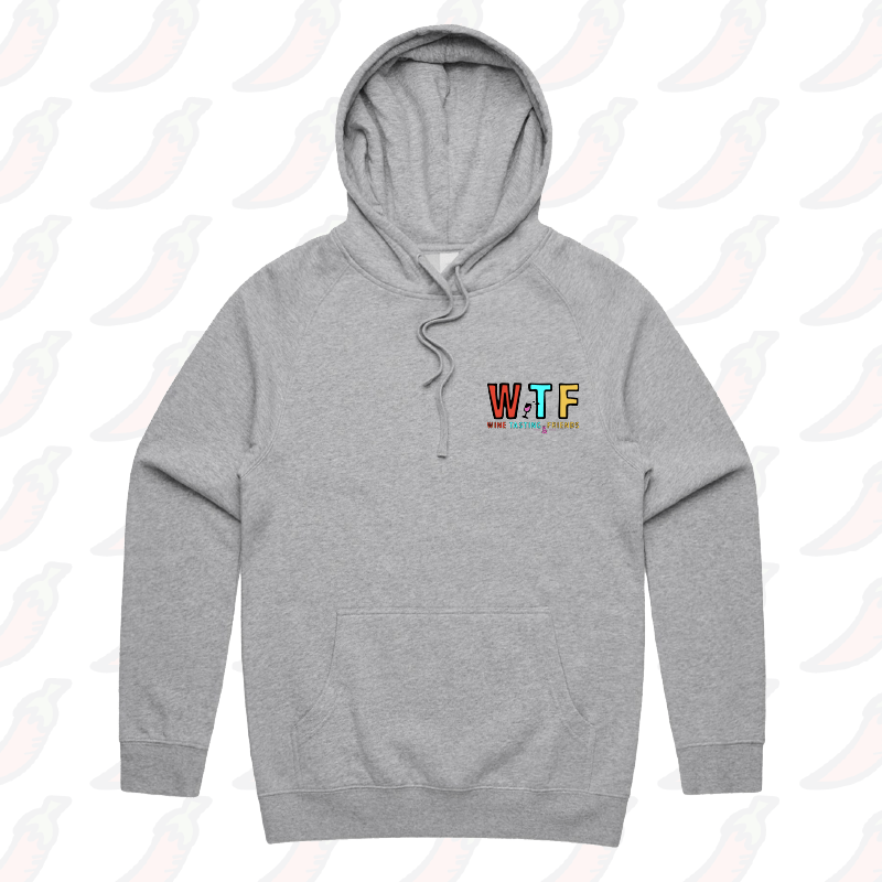 S / Grey / Small Front Print WTF ๐ท๐
โ Unisex Hoodie