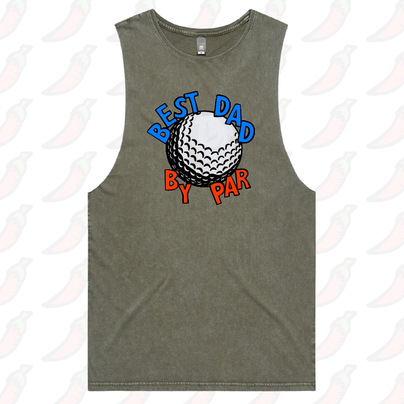 S / Moss / Large Front Design Best Dad By Par Ball โณ โ Tank
