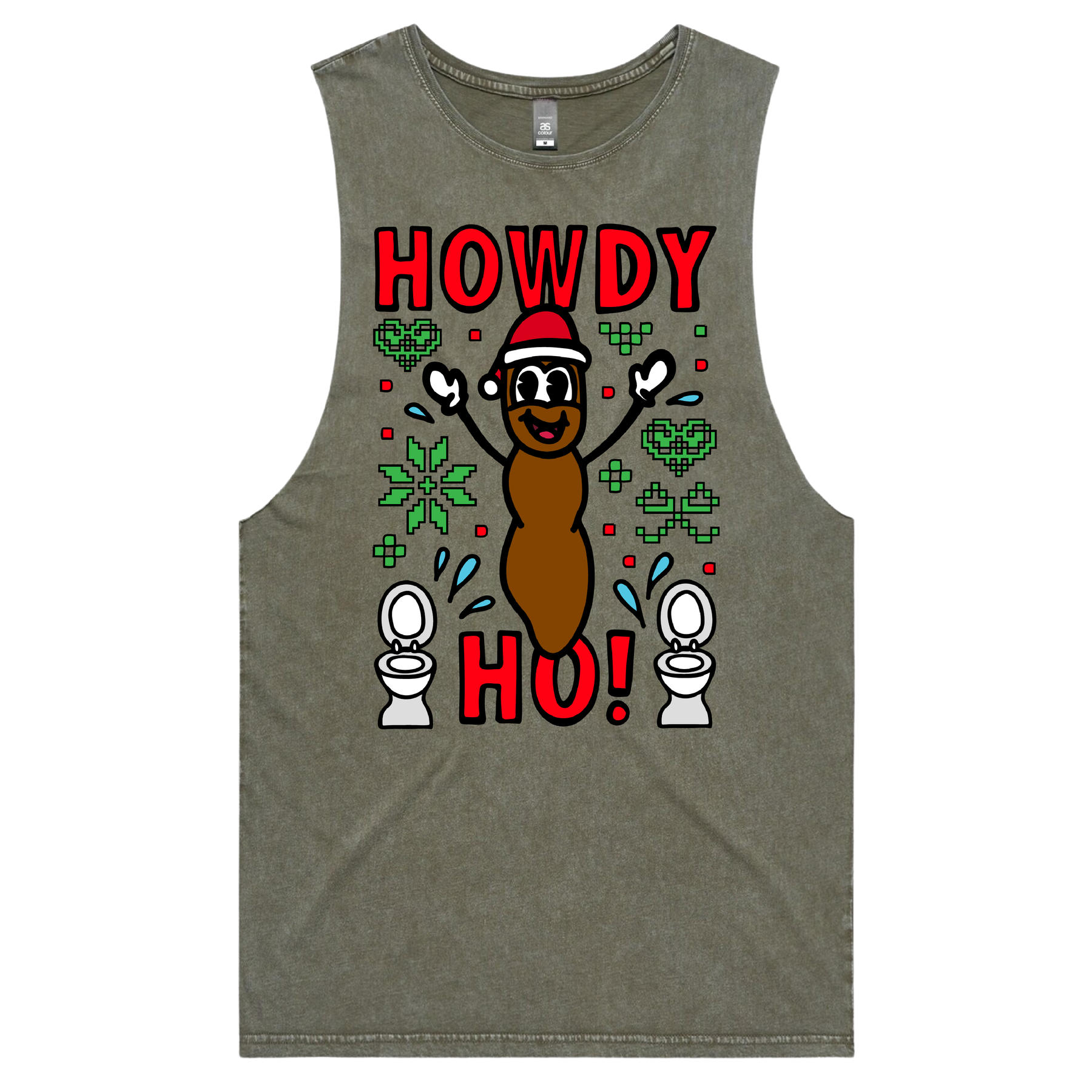 S / Moss / Large Front Design Howdy Ho ๐ฉ๐
 โ Tank
