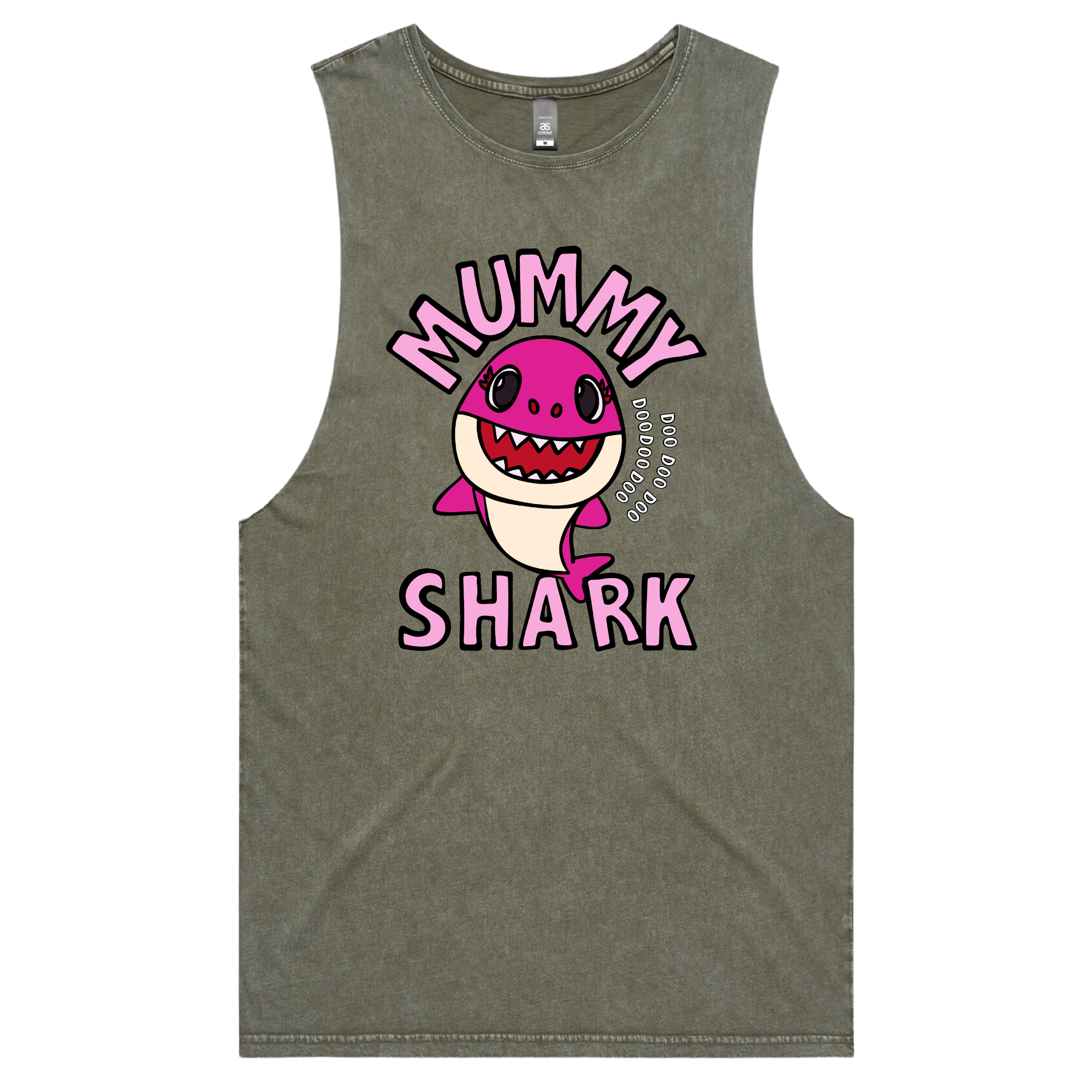 S / Moss / Large Front Design Mummy Shark ๐ฆ - Tank