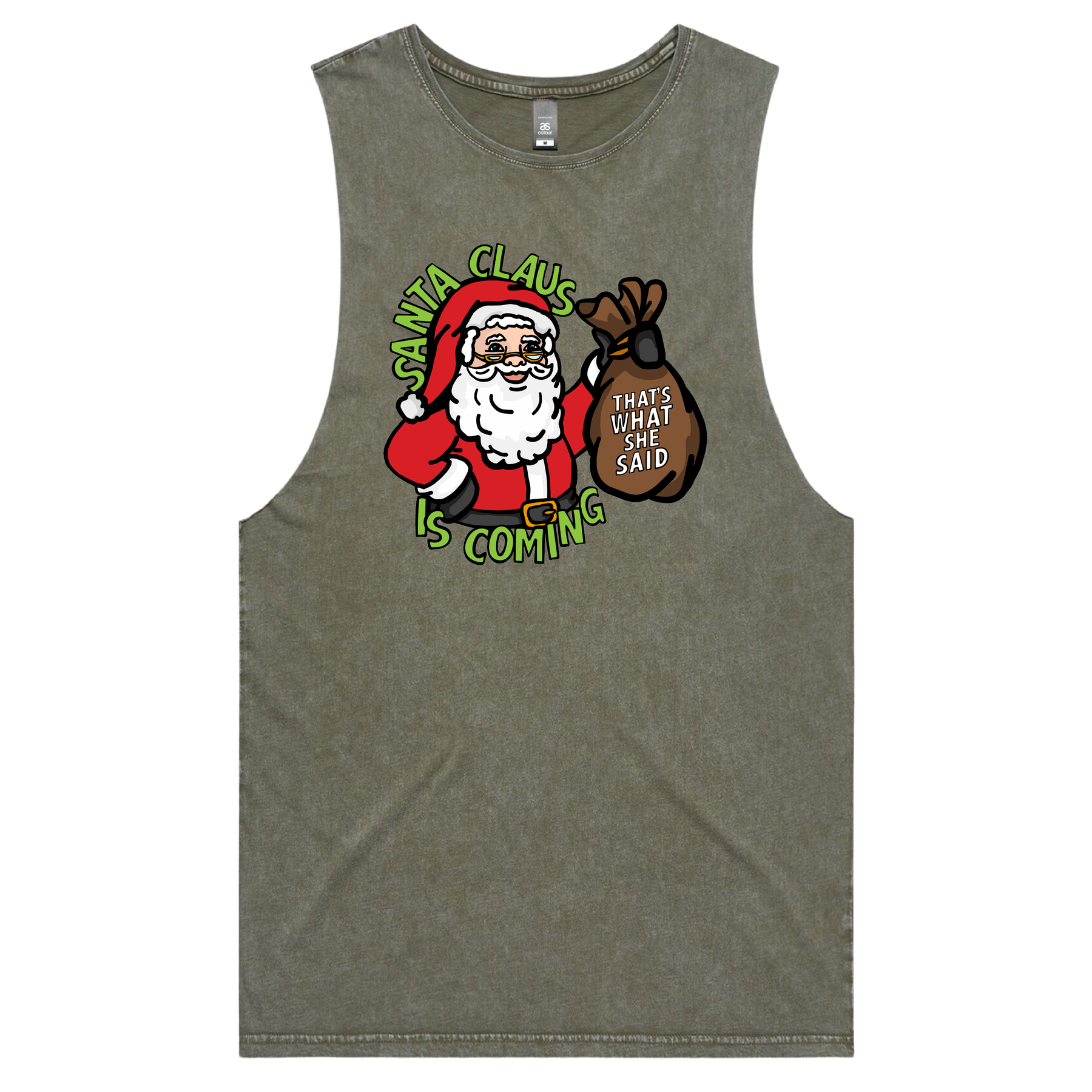 S / Moss / Large Front Design Santa is Coming ๐
๐- Tank