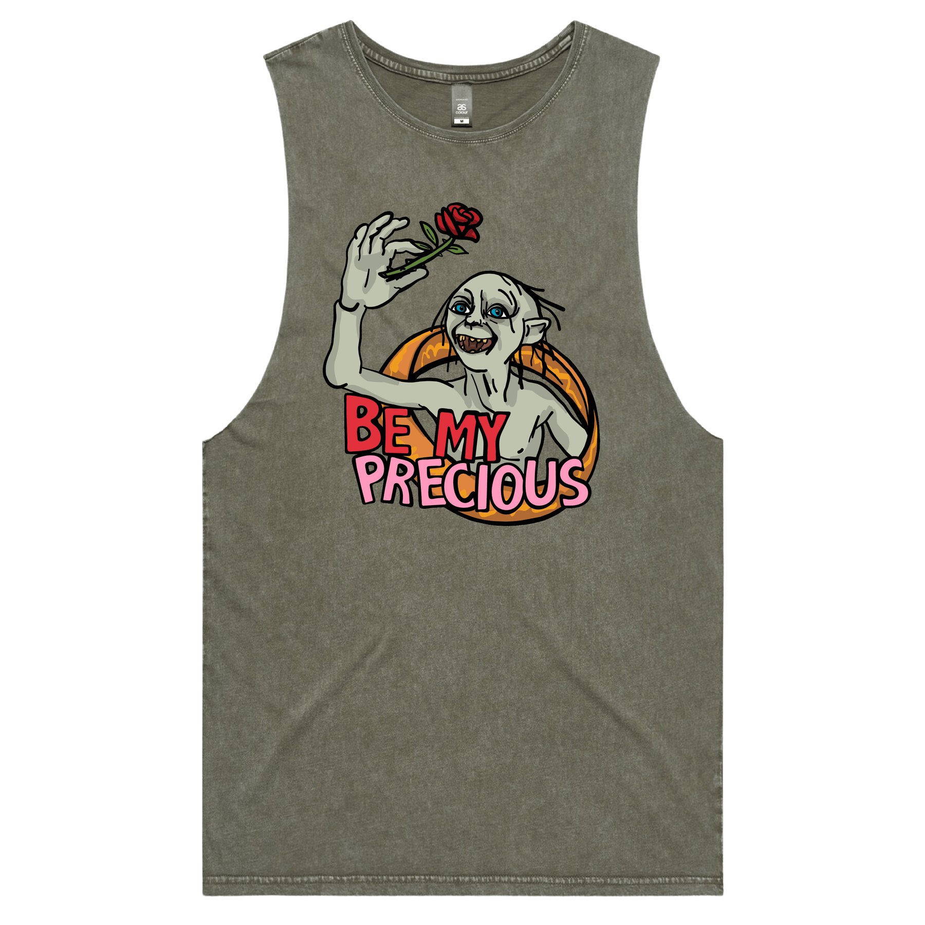 S / Moss / Large Front Design Valentines Precious ๐น โ Tank