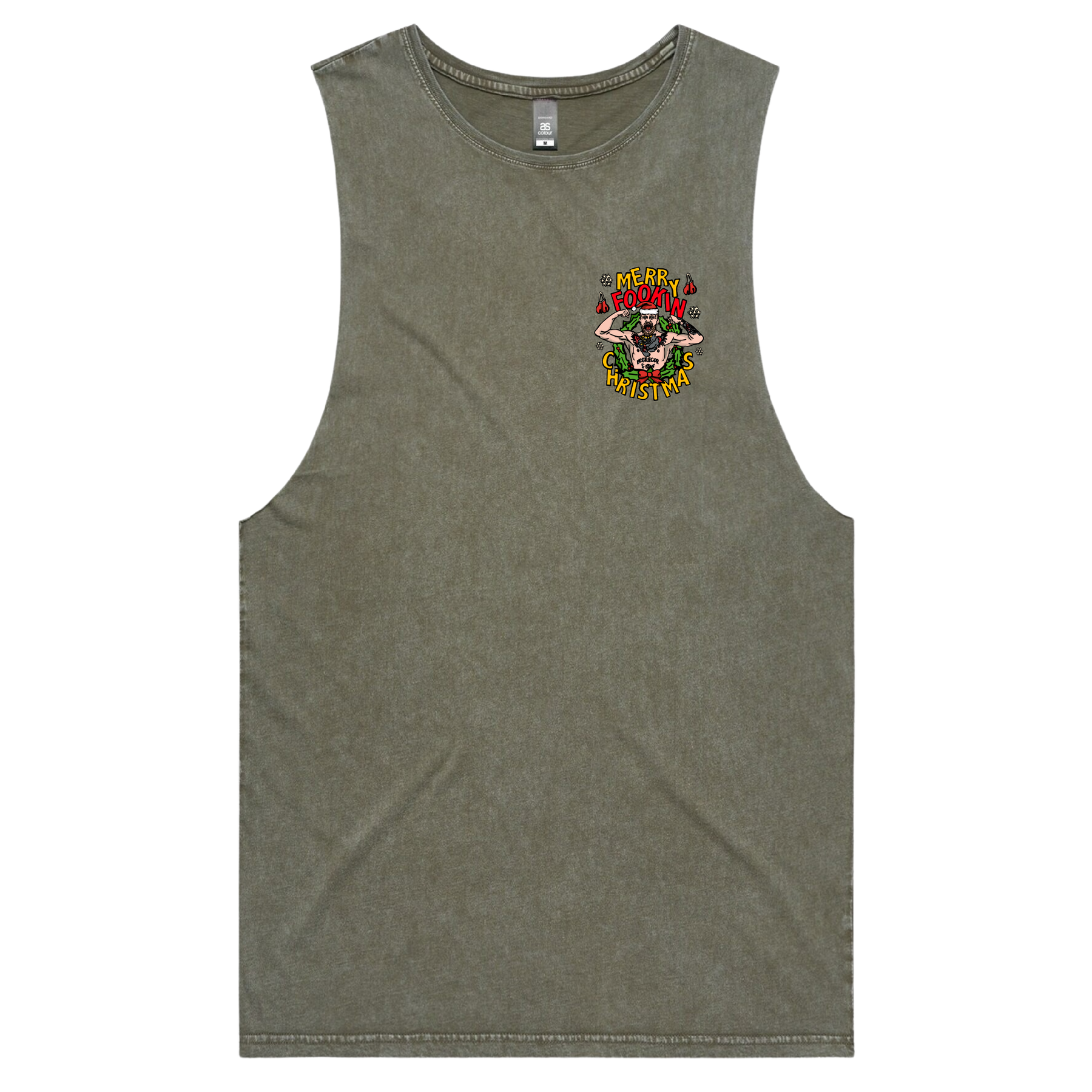 S / Moss / Small Front Design Conor McGregor Christmas ๐ช๐ โ Tank