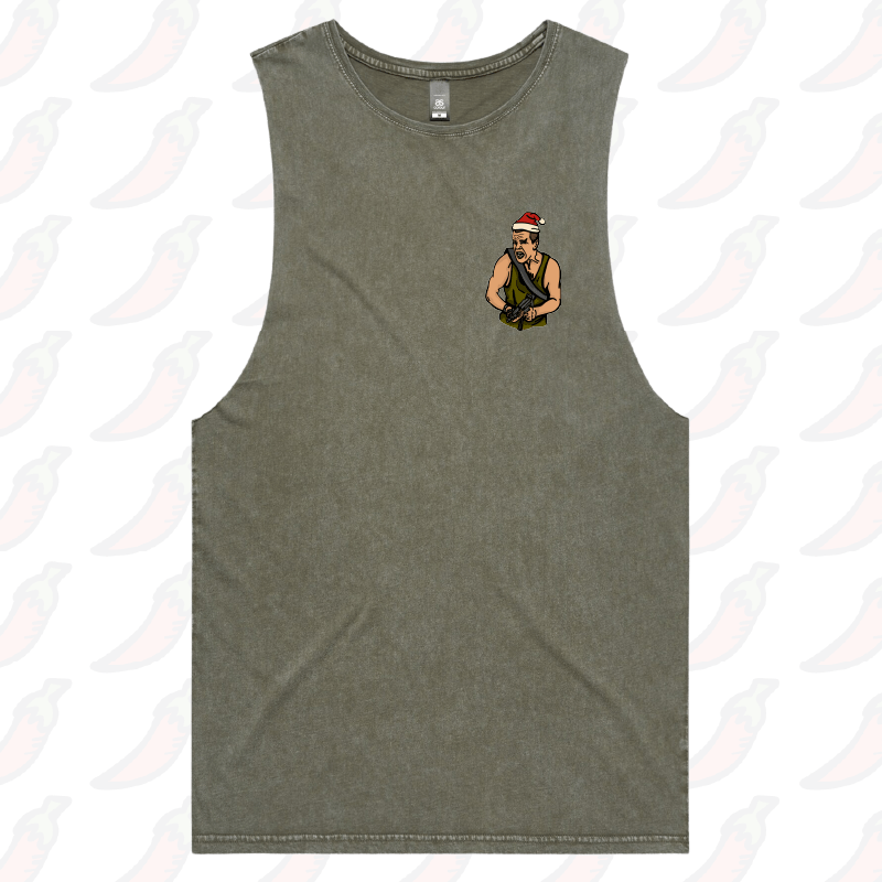 S / Moss / Small Front Design Die Hard Christmas ๐งจ๐- Tank